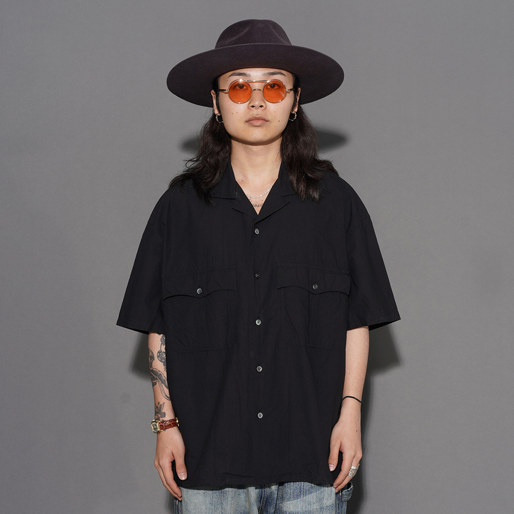 PORTER CLASSIC / ポータークラシック「KEROUAC TRAVELER'S SHIRT / BLACK」ケルアックトラベラーズS/Sシャツ