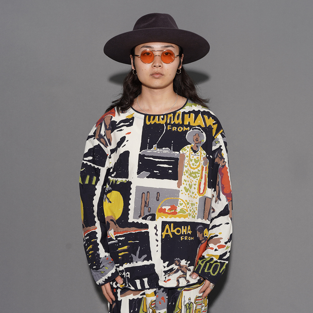 PORTER CLASSIC / ポータークラシック「HAWAIIAN OUTDOOR PULLOVER W / MINI POUCH / BLACK」ハワイアンアウトドアプルオーバー