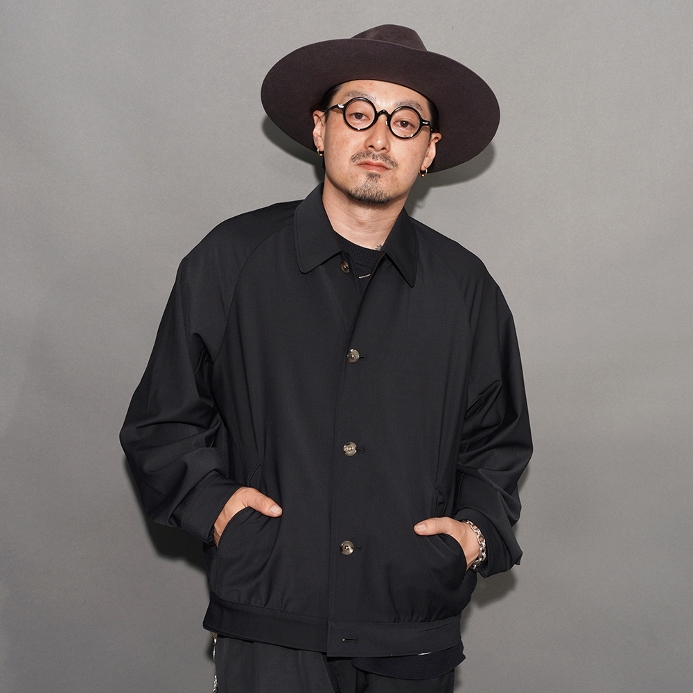 AMERICAN WANNABE/アメリカンワナビー「Summer Harrington Jacket Made by THE BACK ROOM / BLACK」サマーハリントンジャケット