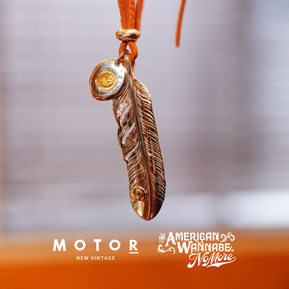 【LIMITED ITEM】MOTOR / モーター「MOTOR “Feather Necklace” EXCLUSIVE AMERICAN WANNABE NO MORE / Large Feather」フェザーネックレス