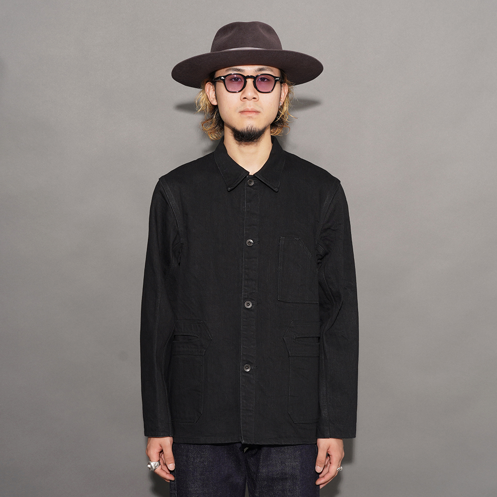 BLACK SIGN/ブラックサイン「15oz Black Denim Delta Jacket / Deep Black」15オンスブラックデニムデルタジャケット