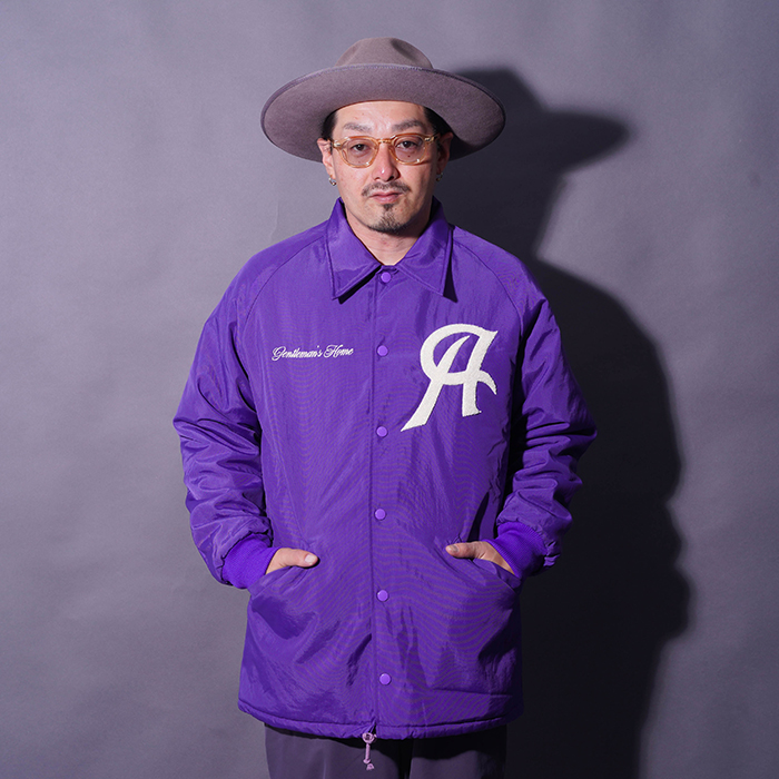AWJ-250202 /「TEAM LOGO LONG COACH JACKET / PURPLE」ロングコーチ