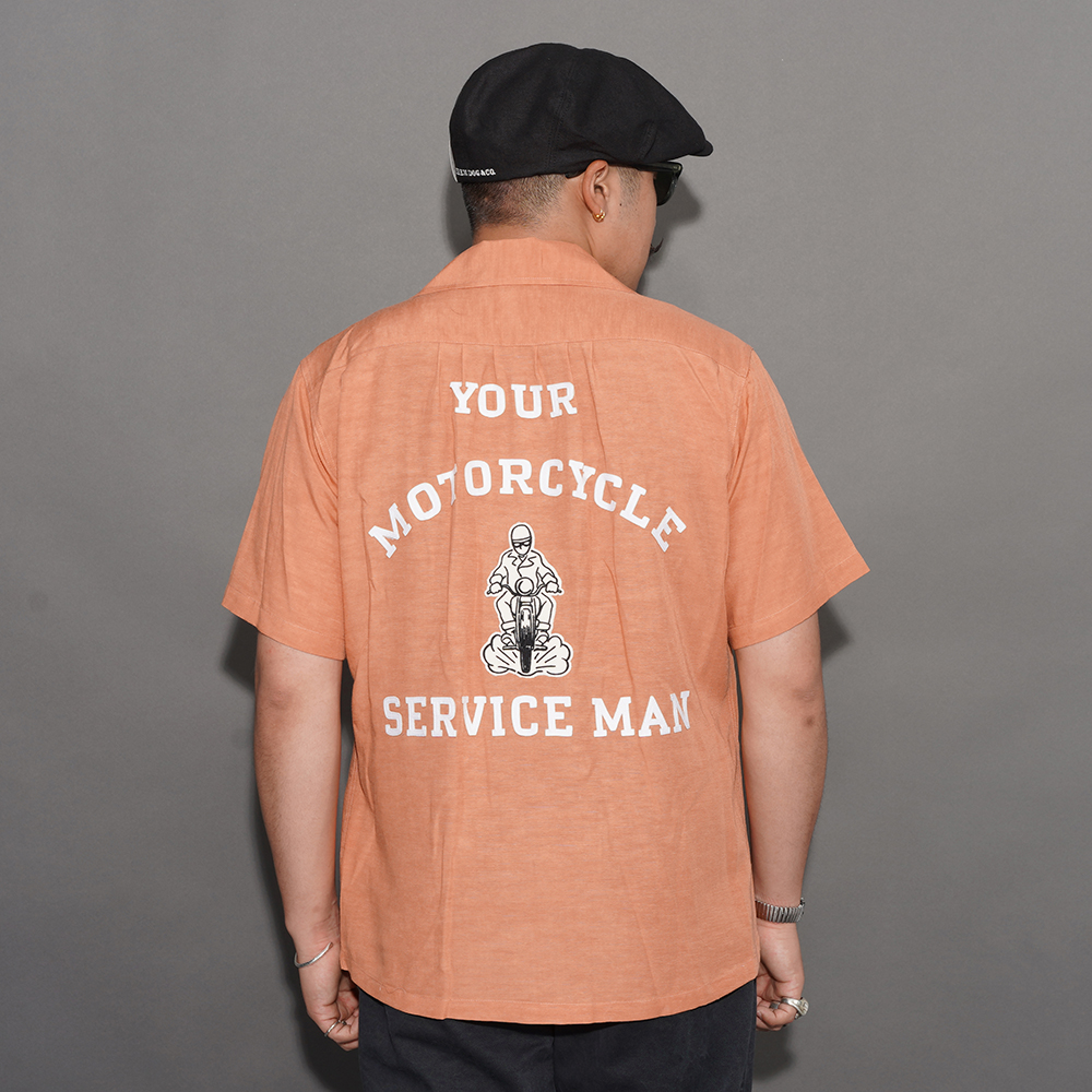 OLD CROW/オールドクロー「MC SERVICEMAN - S/S WORK SHIRTS / PINK」S/Sワークシャツ