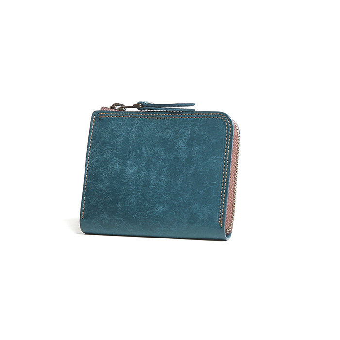MOTO / モト「FW4R COMPACT ZIP WALLET  / BLUE」コンパクトジップウォレット