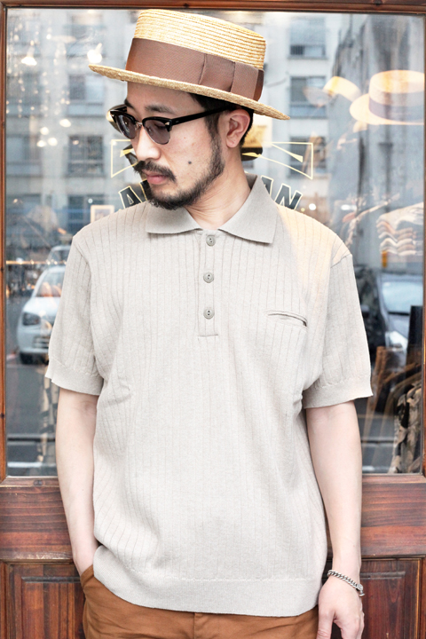 トップス TROPHY CLOTHING Broad Stitch Knit Polo TROPHY CLOTHING Broad Stitch Knit Polo