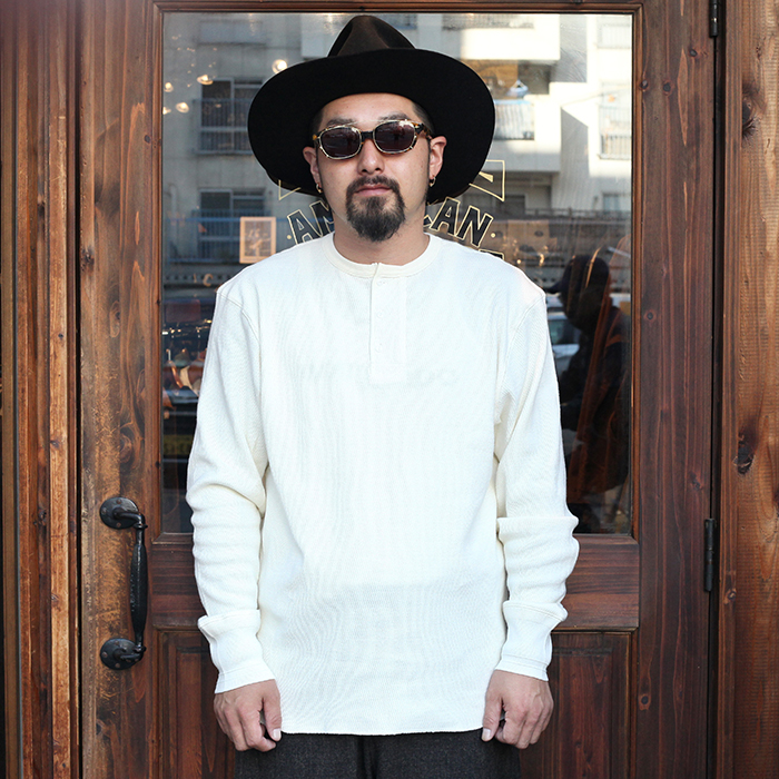 GLAD HAND/グラッドハンド 「28 STANDARD WAFFLE HENRY L/S T-SHIRTS」　ワッフルヘンリーL/STEE