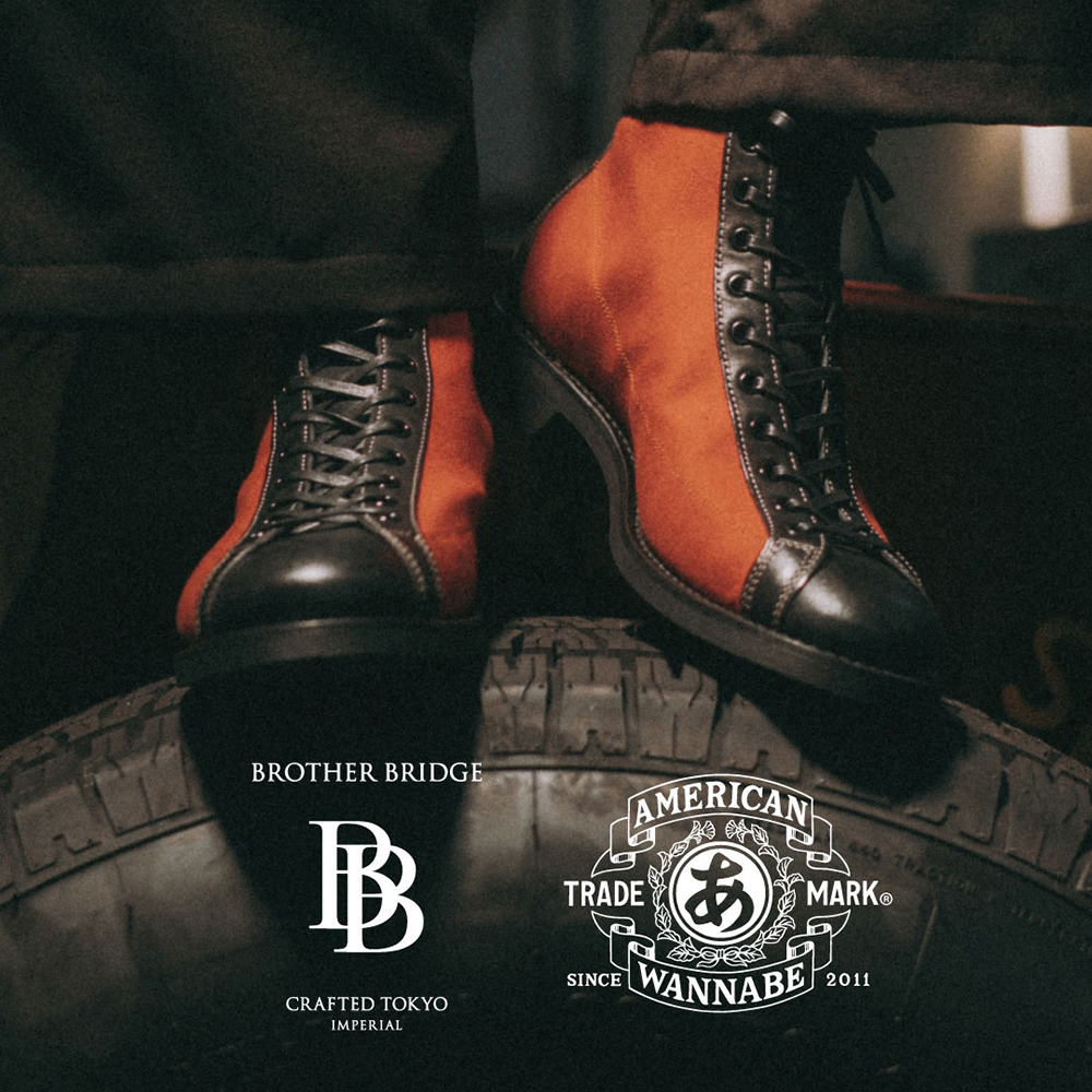 【LIMITED ITEM】BROTHER BRIDGE × AMERICAN WANNABE「HENRY / SEDONA ORANGE DUCK ×BLACK」別注ヘンリー