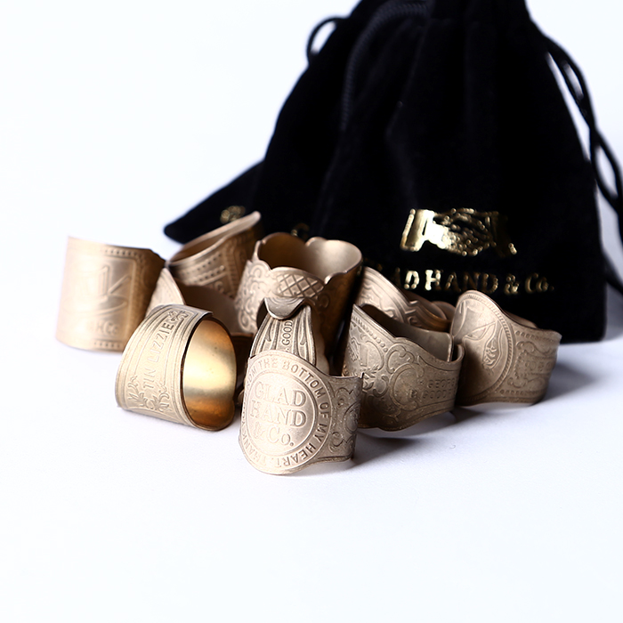 GLAD HAND/グラッドハンド「CIGAR TAG - RING "BRASS"」真鍮製ドッグタグリング