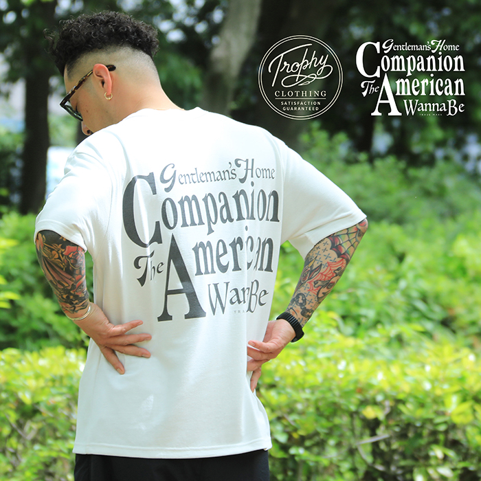 【別注】TROPHY CLOTHING「AMERICAN WANNABE EXCLUSIVE "MONOCHROME" Logo PC Pocket Tee / WHITE」リミテッドTシャツ