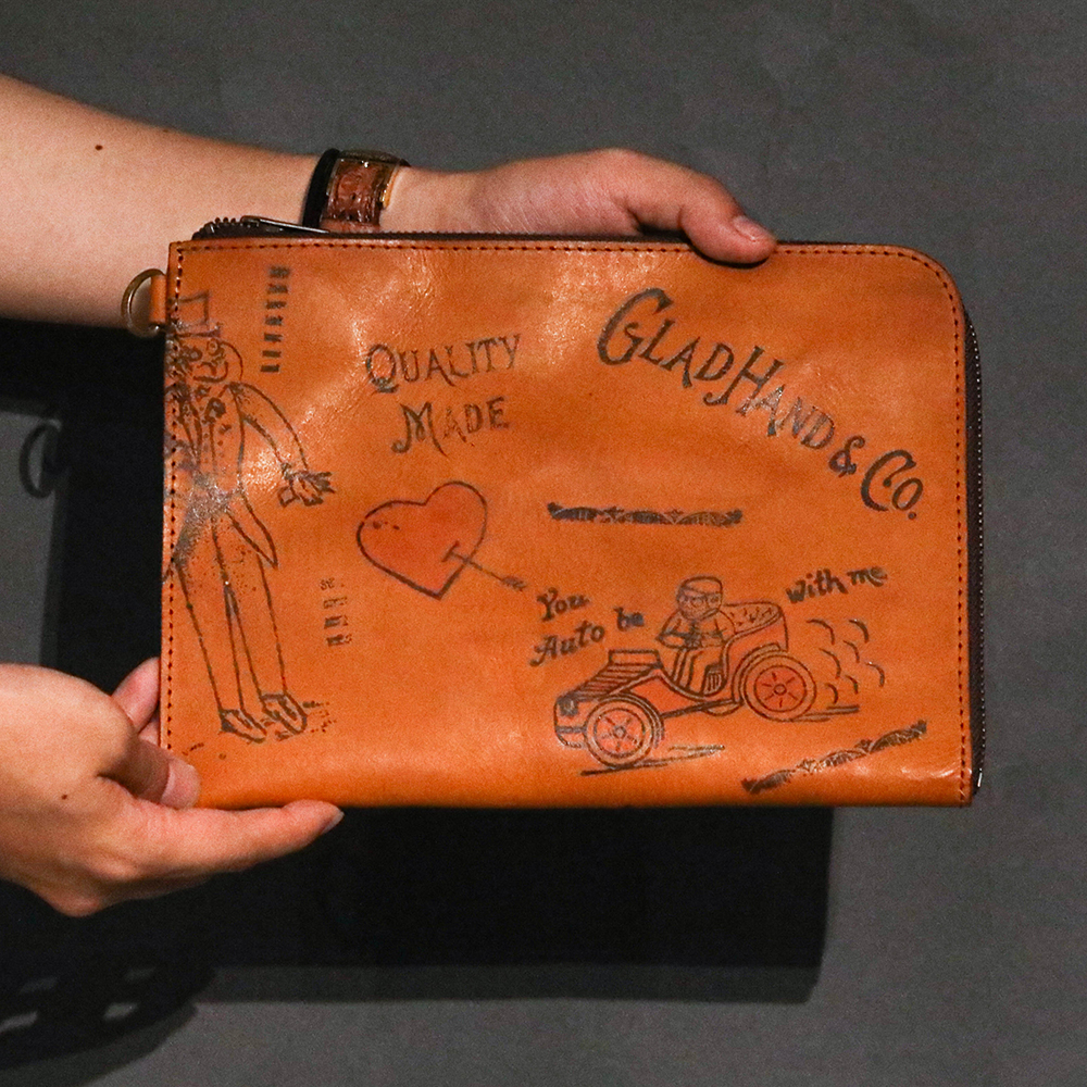 vasco × GLADHAND「LEATHER DOCUMENT BAG / BROWN」レザードキュメントバッグ
