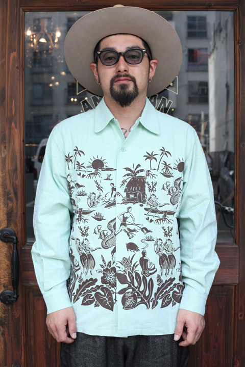 NORTH NO NAME/ノースノーネーム 　「HORIZONTAL HAWAIIAN NEL SHIRT」  ハワイアンネルシャツ