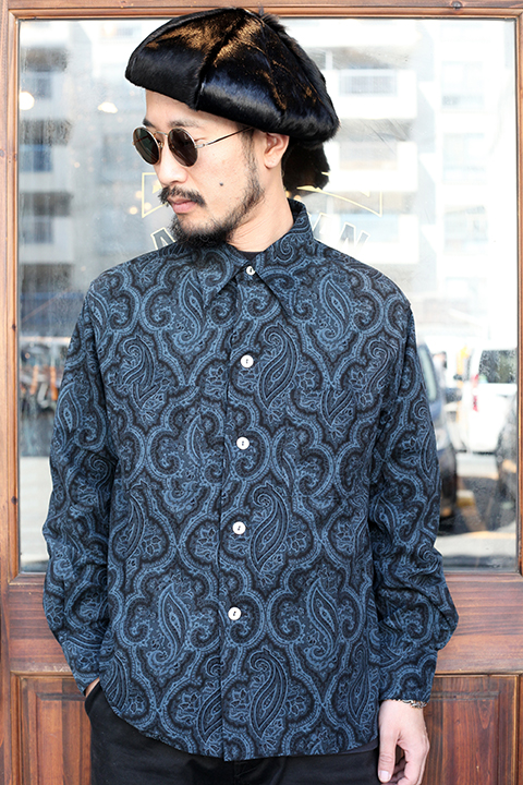 BLACK SIGN/ブラックサイン 「Paisley Cord Gangster Shirt 