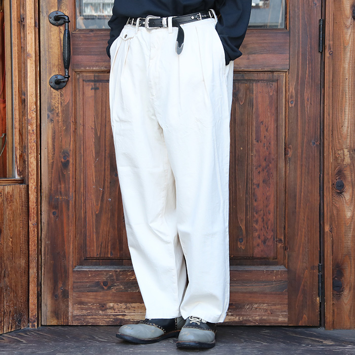 NORTH NO NAME/ノースノーネーム「TWO TACK PANTS / IVORY」ツータックパンツ