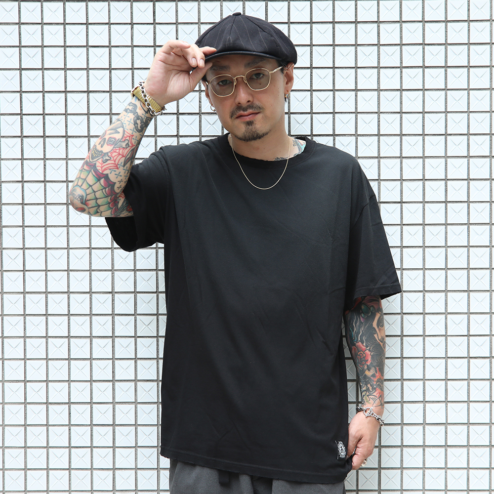 THE AMERICAN WANNABE/アメリカンワナビー「FADE S/S TEE / BLACK」フェード加工半袖Tシャツ