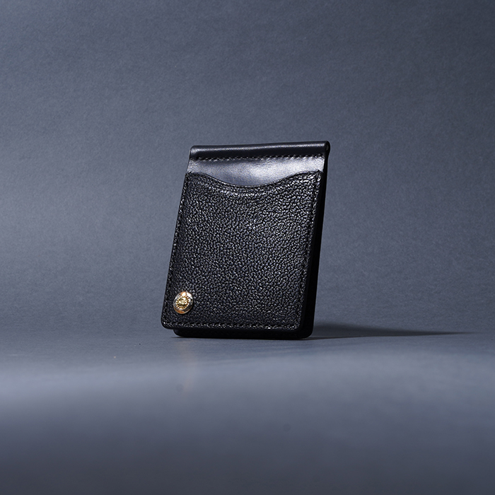 MOTO / モト「MC1 HIGUMA×BELGIUM TAN LEATHER MONEY CLIP / BLACK」ヒグマ×ベルギーヌメレザー マネークリップ