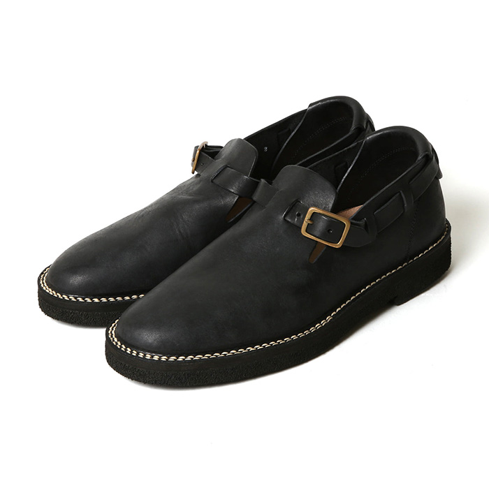 MOTO / モト「#7073 ITALIAN COW BELT SLIPON / BLACK」ベルトスリッポン