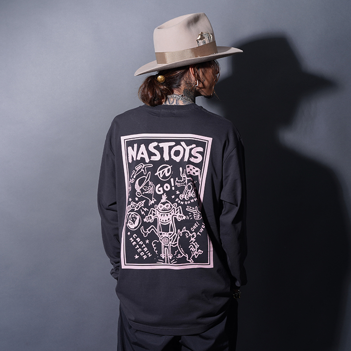 NASTOYS/ナストイズ「Comic Rider Paradise L/S TEE / BLACK」プリントL/S Tシャツ