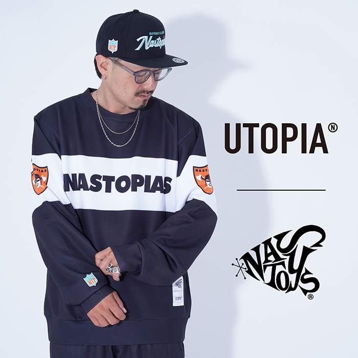 【LIMITED ITEM】UTOPIA×NASTOYS「Nastopias SWEAT L/S TEE / BLACK」スウェットL/S Tシャツ