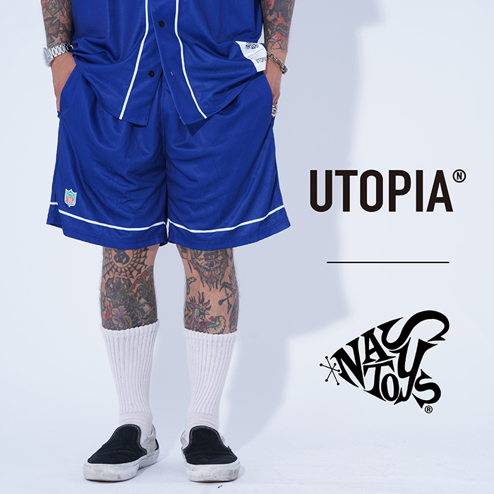 LIMITED ITEM】UTOPIA×NASTOYS「Nastopias SHORTS / NAVY」ショートパンツ