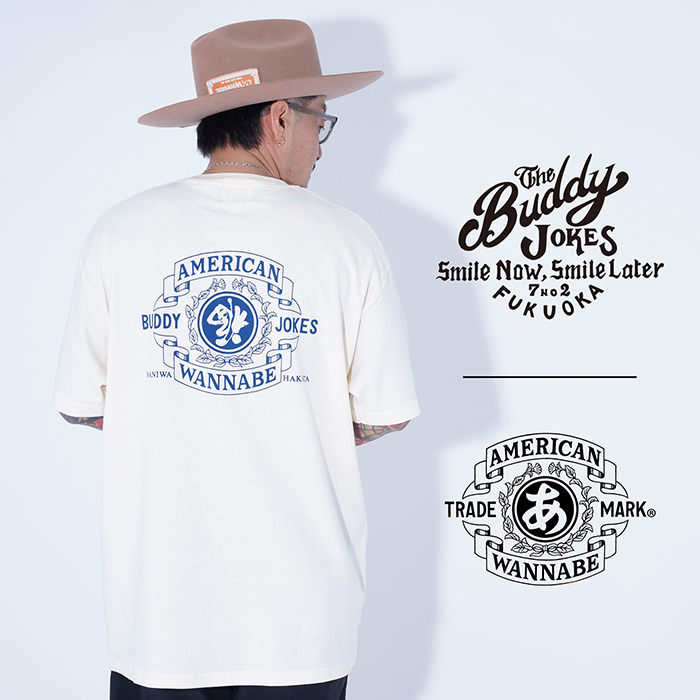 AMERICAN WANNABE BUDDYJOKES Tシャツ　　Lサイズ AMERICAN WANNABE BUDDYJOKES Tシャツ Lサイズ