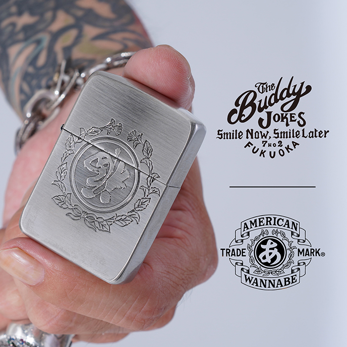 【LIMITED ITEM】BUDDY JOKES×AMERICAN WANNABE「 BW TRADEMARK ZIPPO / SILVER」ジッポライター