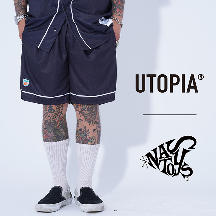 【LIMITED ITEM】UTOPIA×NASTOYS「Nastopias SHORTS / BLACK」ショートパンツ