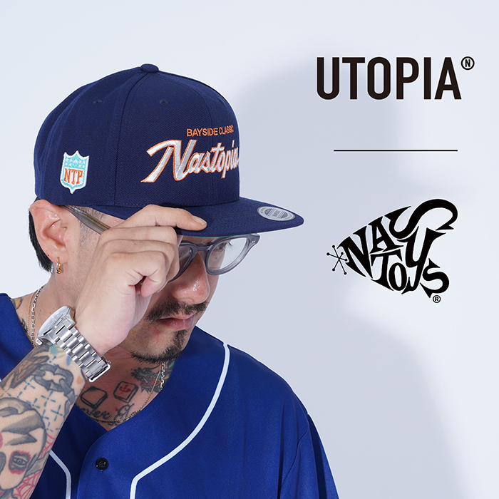 【LIMITED ITEM】UTOPIA×NASTOYS「Nastopias BB CAP / NAVY」ベースボールキャップ