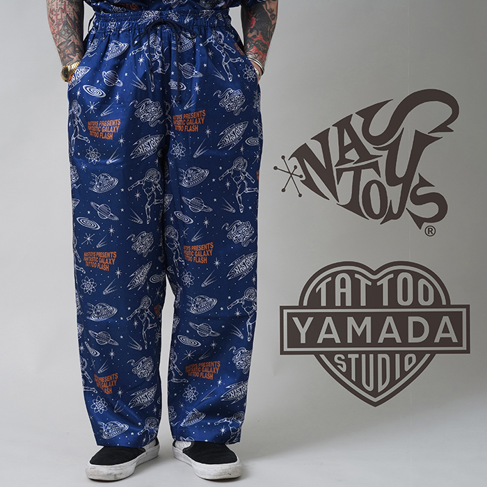 【LIMITED ITEM】NT × TATTOO STUDIO YAMADA「GALAXY TATTOO FLASH EAZY TROUSERS」イージーパンツ
