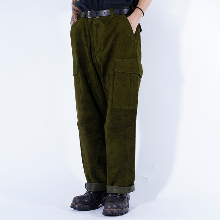 MOTO ウォッシャブルレザーカーゴパンツL motornewvintage MOTOR NEW VINTAGE モーター 【WSBTM10】 【WASHABLE HORSE ROUGHOUT