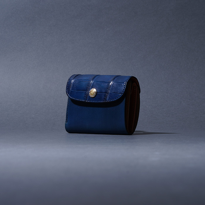 MOTO / モト「W10 CROCODILE×BELGIUM TAN LEATHER COMPACT WALLET
