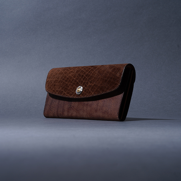 MOTO　LW2　LONG WALLET　ブラウン MOTO / モト「LW2 HIPPOPOTAMUS × OIL VACHETTA LONG WALLET