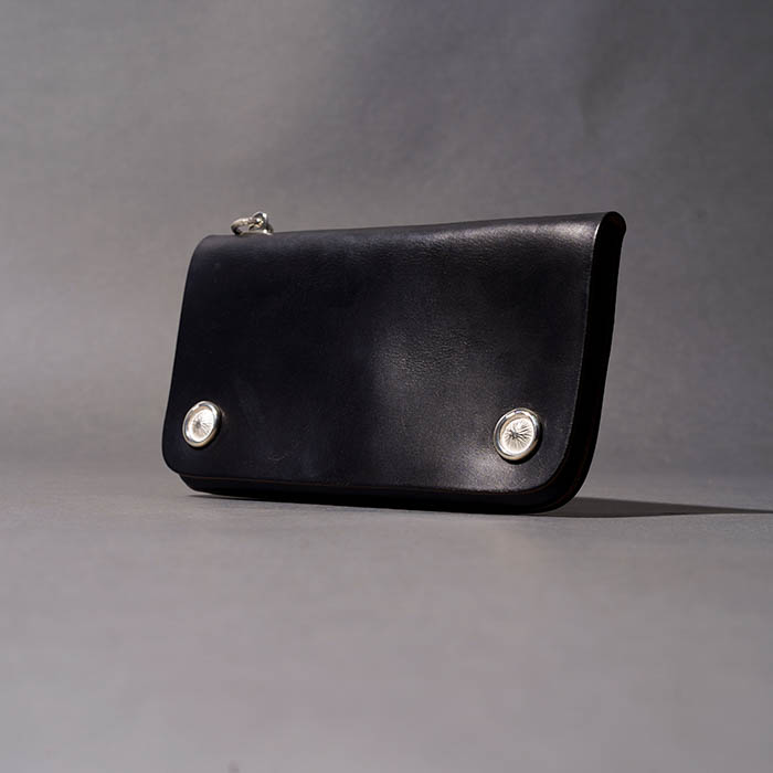 MOTOR / モーター「HORWEEN CHROMEXCEL LEATHER TRACKER'S WALLET / BLACK」ホーウィン クロムエクセル トラッカーズウォレット