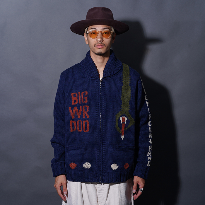 WEIRDO/ウィアード「BIG WRDOO - COWICHAN / NAVY」カウチン