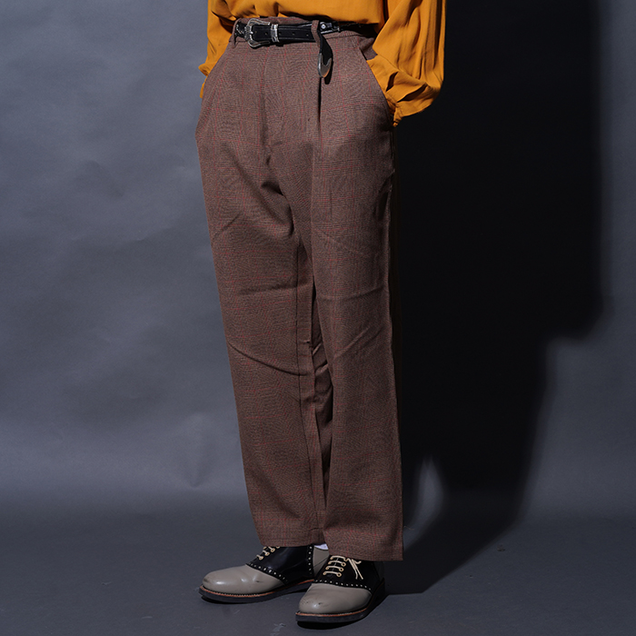 WRD5317 /「WIND UP - TACK EASY PANTS / BROWN」タックイージースラックス