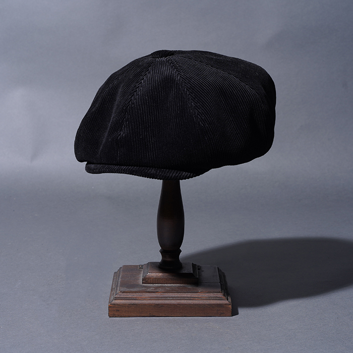 BYGH53G01 /「GLADWELL - CASQUETTE / BLACK」コーデュロイキャスケット
