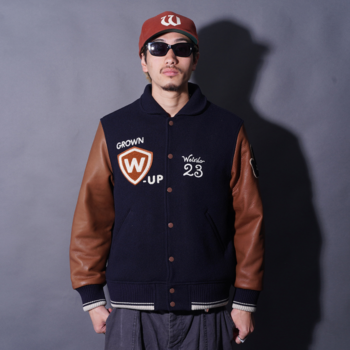 ヤンキースタジアム限定販売 マイクロスエードブラウンジャケット アヴィレックス AVIREX 《WEB&DEPOT限定》SKOOKUM VARSITY JACKET