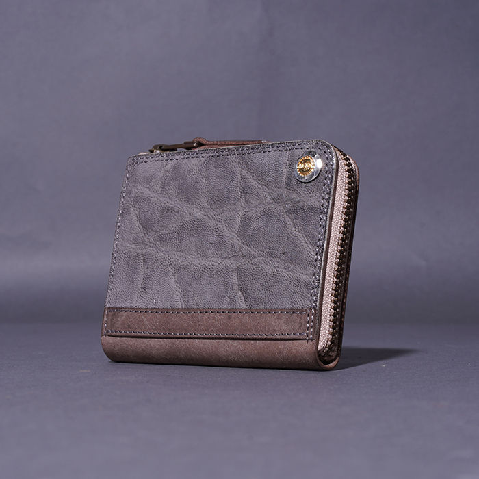 MOTO / モト「FW4 ELEPHANT COMPACT ZIP WALLET / GRAY」エレファント