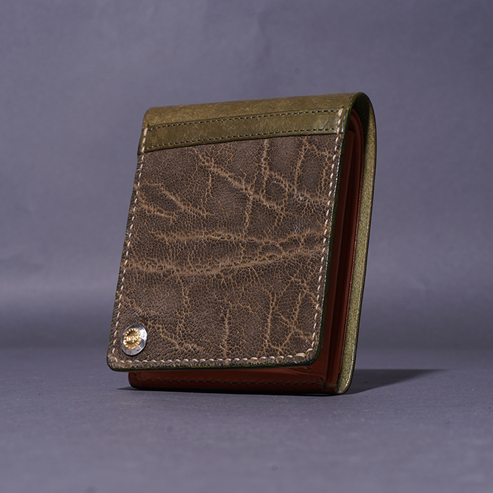 MOTO / モト「W1 ELEPHANT LEATHER SHORT WALLET / GREEN