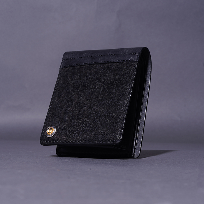 MOTO / モト「W1 ELEPHANT LEATHER SHORT WALLET / BLACK