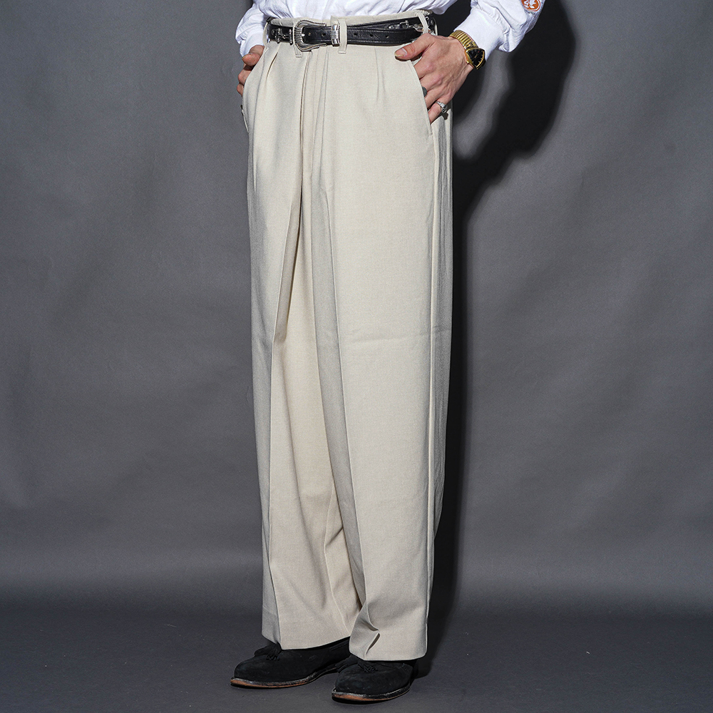 GANGSTERVILLE/ギャングスタービル「LOCOS - TROUSERS / BEIGE」ワイドトラウザー