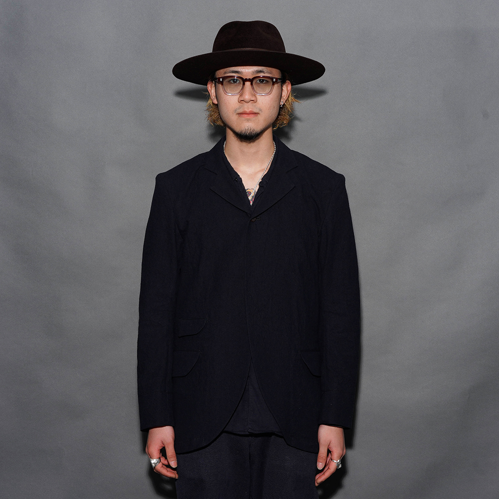 BLACK SIGN/ブラックサイン「Ancient Cloth Butler A Jacket / Dead Tree Black」テーパードジャケット