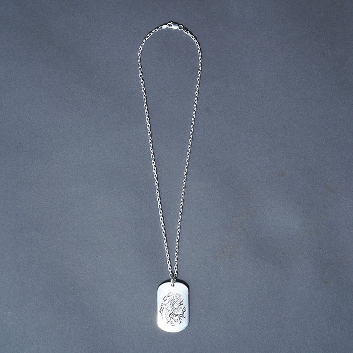 AMERICAN WANNABE/アメリカンワナビー「3rd LOGO DogTag Necklace / SILVER」ドッグタグネックレス