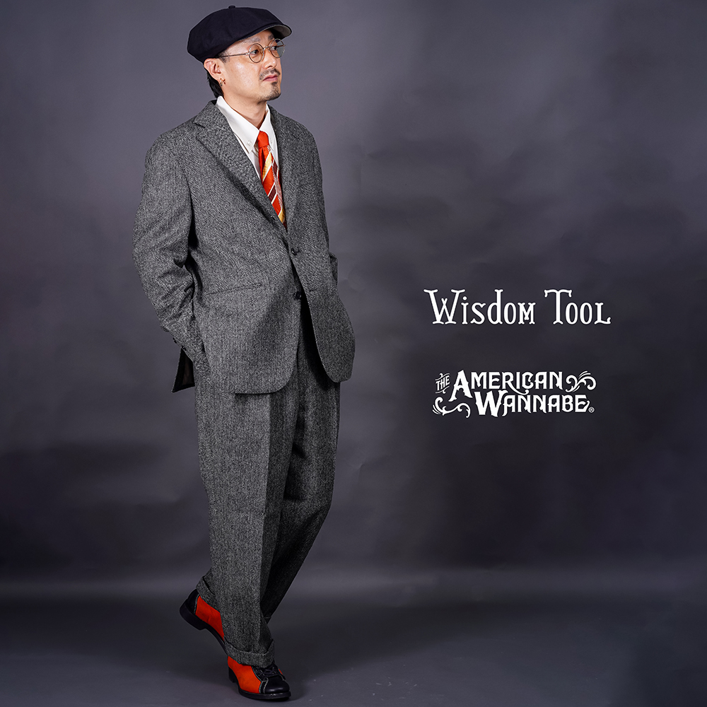 【予約商品】【LIMITED ITEM】Wisdom Tool×THE AMERICAN WANNABE「SINGLE SUIT Wool Tweed」シングルスーツ