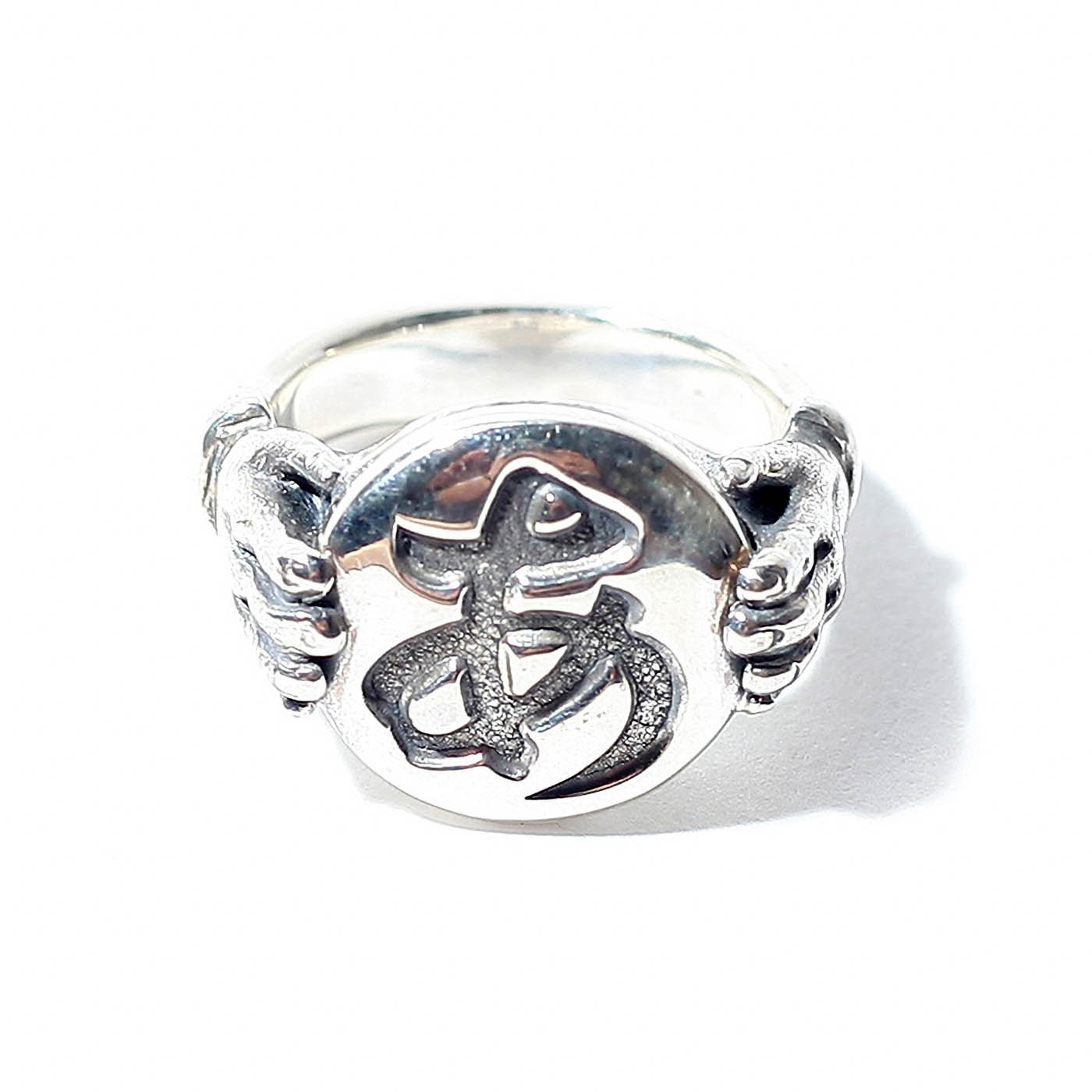 【予約販売】BLACK BOOTS × AMERICAN WANNABE「"CIRCLE TRADE MARK”FAMILY RING / SILVER×SLIVER」トレードマークファミリーリング