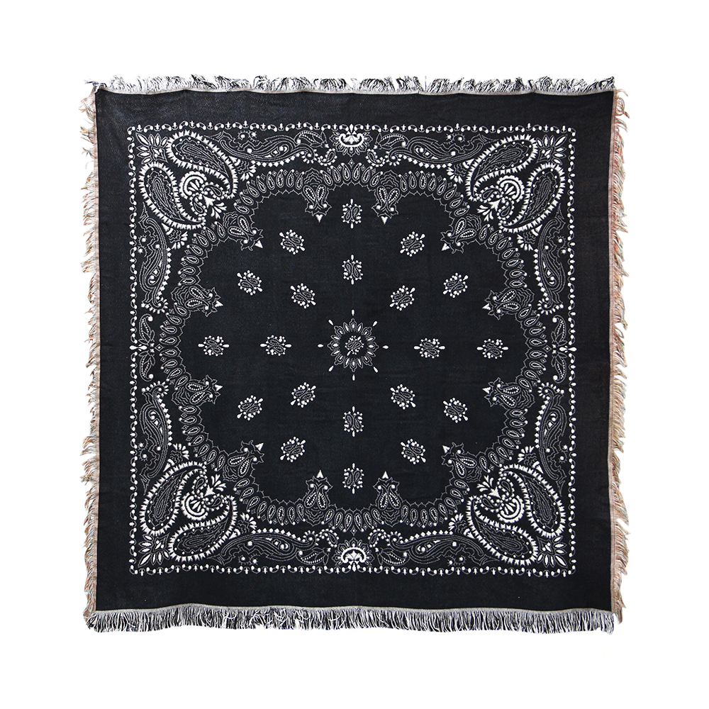 DETAIL ディテール / 「Bandana Throwket "Paisley / Black"」大判スローケット