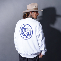 NASTOYS/ナストイズ「Circle Logo Crew Sweat / WHITE」ク...