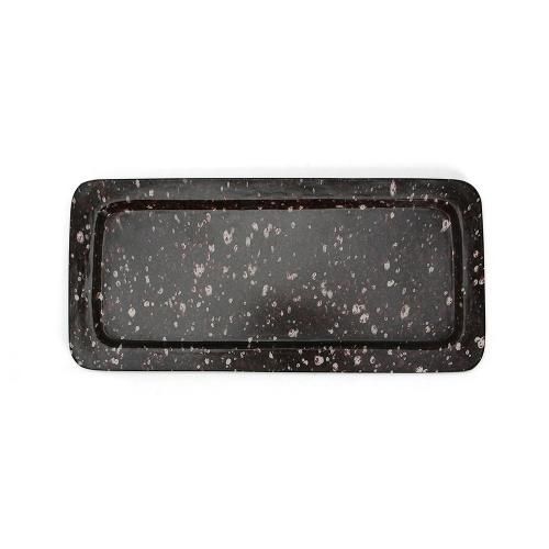 HERE ヒア / 「Spotted Rectangle Tray "Large / Brown"」 スチールトレイ