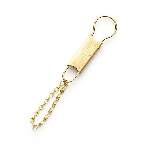 CANDY DESIGN & WORKS キャンディデザインアンドワークス / 「Gordon Pattern W/C "Brass-plated"」 チェーンキーホルダー