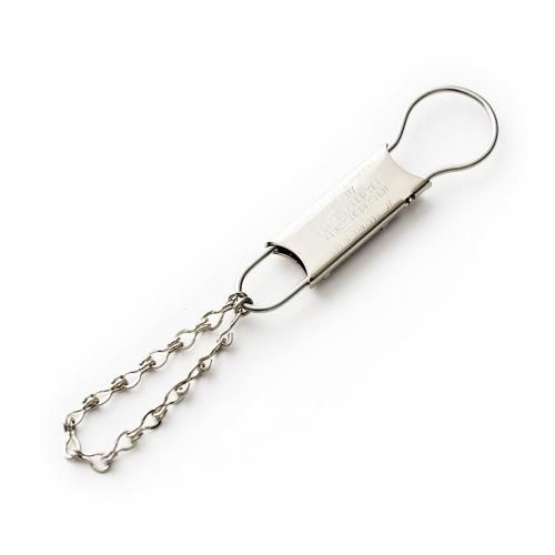 CANDY DESIGN & WORKS キャンディデザインアンドワークス / 「Gordon Typography W/C "Nickel-plated"」 チェーンキーホルダー