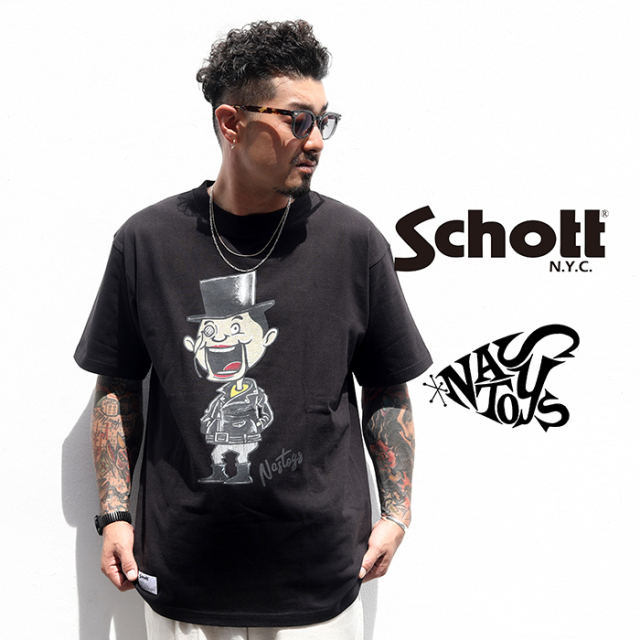 限定】Schott×NASTOYS「Nasty Toys S/S TEE」ナスティートイズS/S Tシャツ